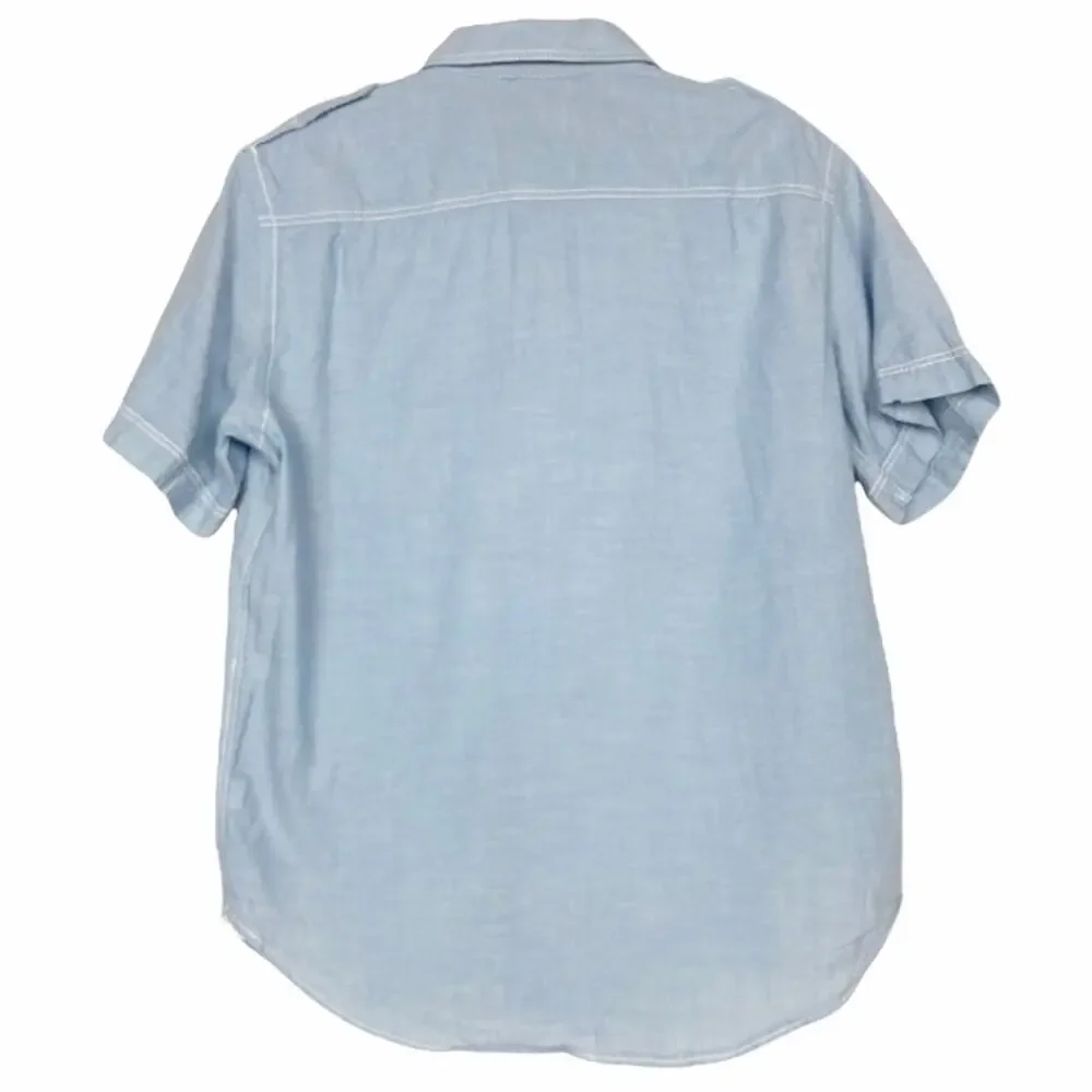 Gap Kids Chambray Short Sleeve Button Down Shirt Sz 10